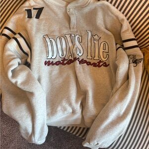 Boys Lie Gray Sweater with Black xs/s oversized